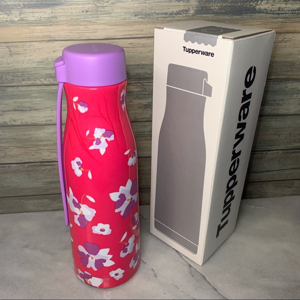 Tupperware Insulated Floral Flask New